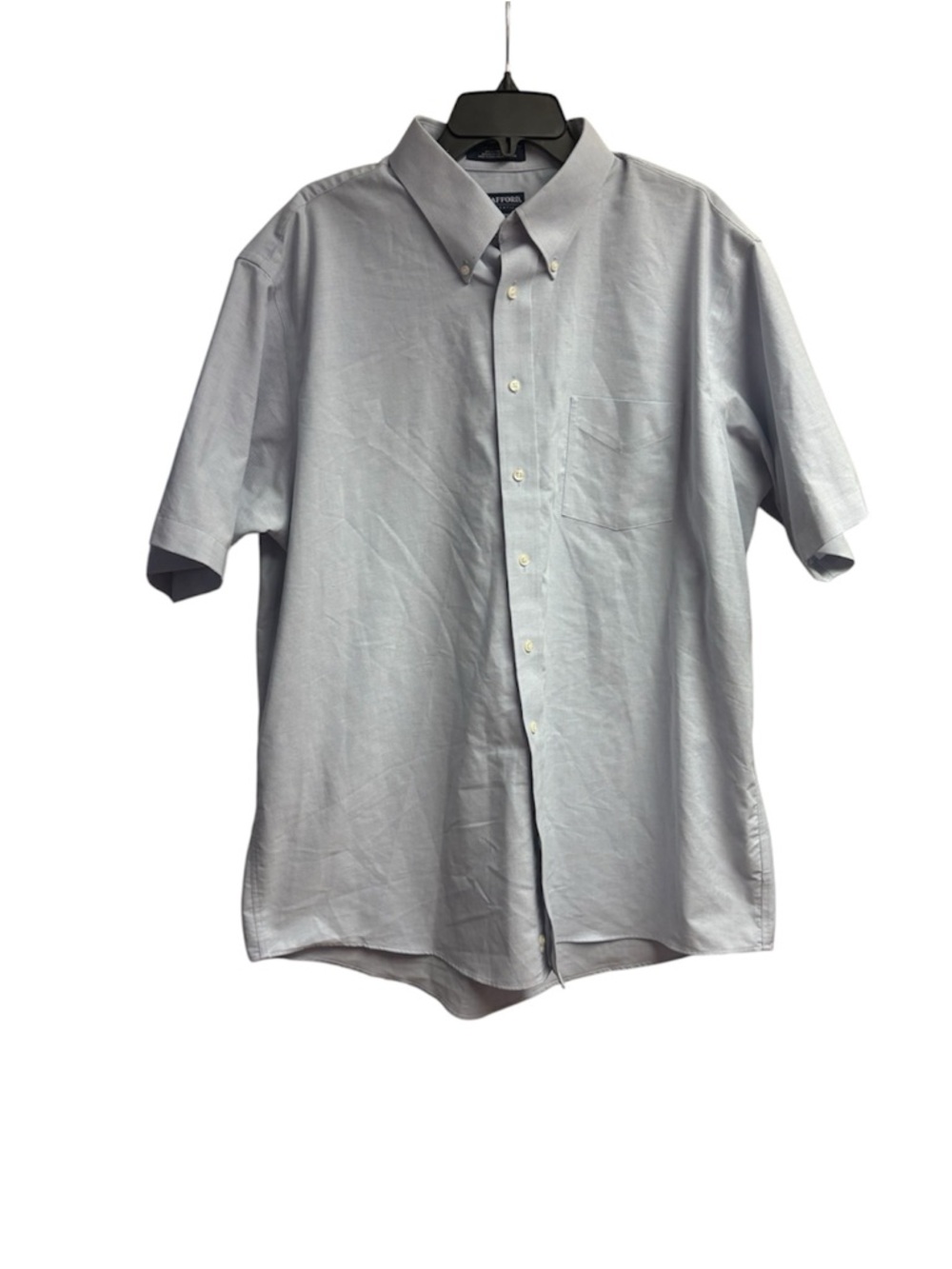 Stafford Cotton Blend Stafford Button-Up Shirt In Light Blue Size 18